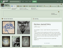 Tablet Screenshot of bigdino.deviantart.com