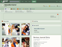 Tablet Screenshot of naturalborngamer.deviantart.com
