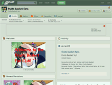 Tablet Screenshot of fruits-basket-fans.deviantart.com