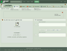 Tablet Screenshot of lacehpaw.deviantart.com