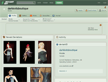 Tablet Screenshot of darkknitsboutique.deviantart.com