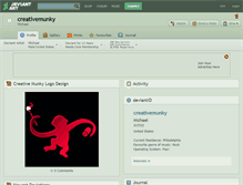 Tablet Screenshot of creativemunky.deviantart.com