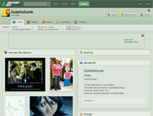 Tablet Screenshot of dudeisodumb.deviantart.com