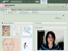 Tablet Screenshot of dosu-natsume.deviantart.com