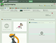 Tablet Screenshot of jokesthehedgehog.deviantart.com