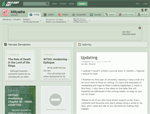 Tablet Screenshot of kittyasha.deviantart.com