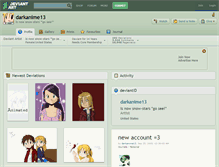 Tablet Screenshot of darkanime13.deviantart.com