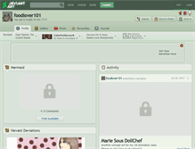 Tablet Screenshot of foodlover101.deviantart.com