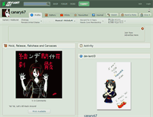 Tablet Screenshot of canary67.deviantart.com