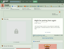 Tablet Screenshot of dustail.deviantart.com