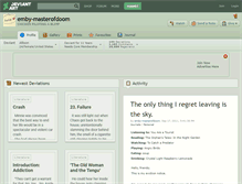 Tablet Screenshot of emby-masterofdoom.deviantart.com
