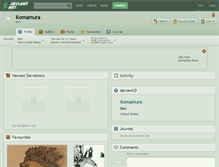 Tablet Screenshot of komamura.deviantart.com