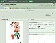 Tablet Screenshot of darkrosethehedgie.deviantart.com