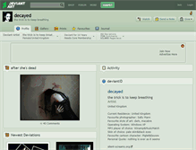 Tablet Screenshot of decayed.deviantart.com