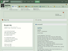 Tablet Screenshot of darkina.deviantart.com