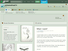 Tablet Screenshot of animemefreak74.deviantart.com