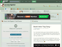 Tablet Screenshot of meridiannightfall.deviantart.com