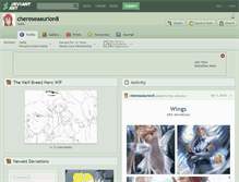 Tablet Screenshot of chereseaaurion8.deviantart.com