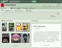 Tablet Screenshot of crimson-embrace.deviantart.com