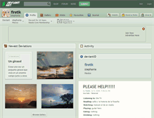 Tablet Screenshot of firetik.deviantart.com
