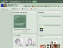 Tablet Screenshot of king-artie-p.deviantart.com