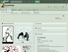 Tablet Screenshot of kumanokage.deviantart.com