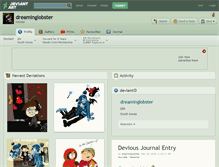 Tablet Screenshot of dreaminglobster.deviantart.com