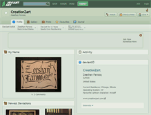 Tablet Screenshot of creationzart.deviantart.com