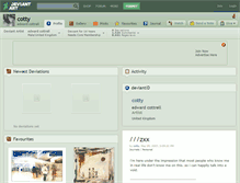 Tablet Screenshot of cotty.deviantart.com