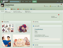 Tablet Screenshot of crazymonkeyz.deviantart.com