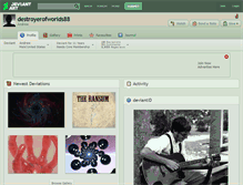 Tablet Screenshot of destroyerofworlds88.deviantart.com