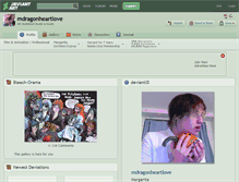Tablet Screenshot of mdragonheartlove.deviantart.com
