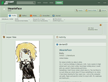 Tablet Screenshot of imeanieface.deviantart.com