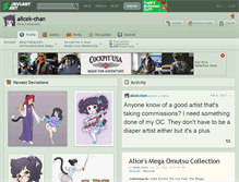 Tablet Screenshot of alicek-chan.deviantart.com