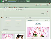 Tablet Screenshot of elementrain.deviantart.com