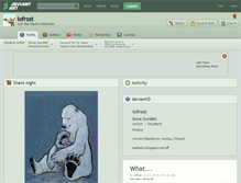 Tablet Screenshot of iofrost.deviantart.com
