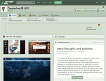 Tablet Screenshot of damned-soul91692.deviantart.com