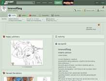 Tablet Screenshot of lonewolffang.deviantart.com