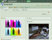 Tablet Screenshot of belvederequeen.deviantart.com