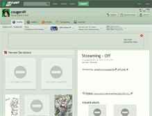 Tablet Screenshot of couger49.deviantart.com