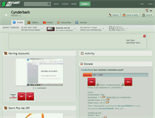 Tablet Screenshot of cynderbark.deviantart.com