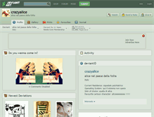 Tablet Screenshot of crazyalice.deviantart.com