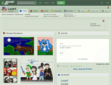 Tablet Screenshot of lunarx.deviantart.com