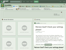 Tablet Screenshot of mcoddles.deviantart.com