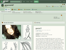 Tablet Screenshot of greenwtch87.deviantart.com