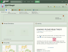 Tablet Screenshot of nightsfangirl.deviantart.com