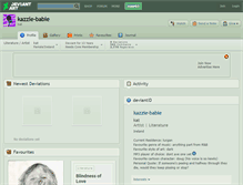 Tablet Screenshot of kazzie-babie.deviantart.com