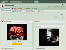 Tablet Screenshot of myzombieacf.deviantart.com