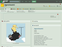 Tablet Screenshot of dagreenbeast62.deviantart.com