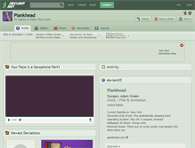 Tablet Screenshot of plankhead.deviantart.com